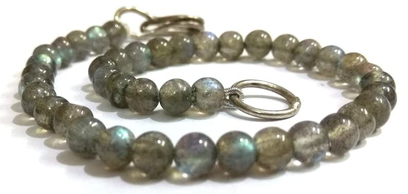 Bracelet labradorite 8mm et argent LKBEADS pour style unisexe