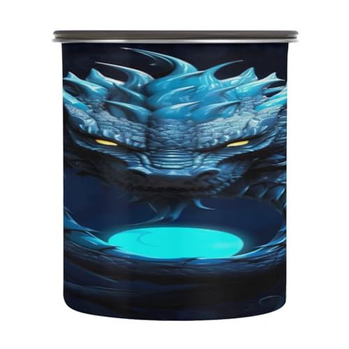 Contenedor de café al vacío Qilmy Blue Dragon 17oz acero inoxidable miniatura 2
