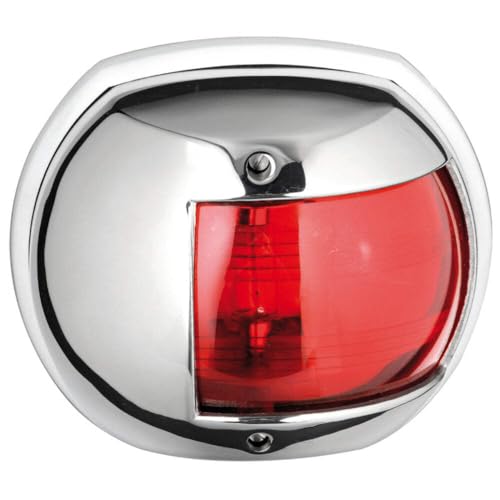 Feu de navigation rouge 112,5° Osculati Maxi 20 en acier inox AISI316 durable