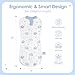 Baby Swaddle 0-2 Months, Cotton Arm-In Zipper Sleep Sack, Wearable Blankets Wrap for Newborn Infant Girls, Boys (Elephant, Star Moon, Pack of 2)