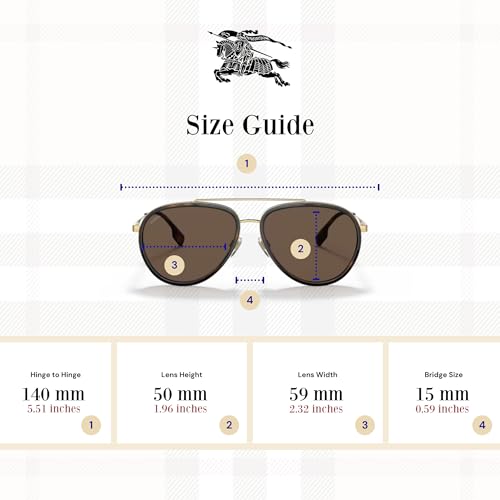 BURBERRY Oliver BE3125 Aviator Sunglasses for Men +BUNDLE with ACCESSORY EYEWEAR KIT3