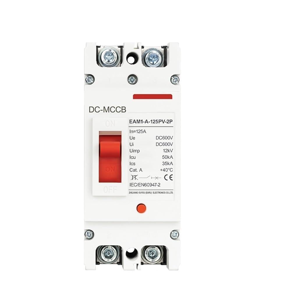 MCCB formowany wyłącznik automatyczny w pudełku do solarnego DC 2P 600V 100-250A, fotowoltaiczny przełącznik ochrony przed przeciążeniem słonecznym 125/250PV(250A)