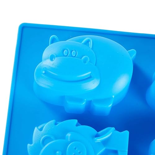 Image of 6 Cavity Animal Lion Bear Hippopotamus 110GM Soap Molds, Large Jello 3D Silicone Chocolate Cupcake Candy Cookie Baking Clay DIY Resin Pudding Candle Mould Decoration Handmade Craft