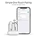 iTouch Amp Plus True Wireless Bluetooth in-Ear, HD Built-in Microphone, Signature Precision Sound, Auto On & Connect, Touch Control Earbuds with Wireless Charging Pads (White/Silver)