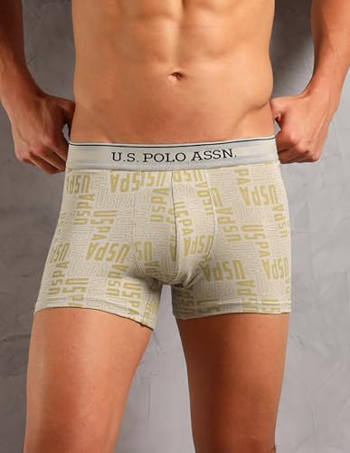 Image of U.S. Polo ASSN. Mens OET17 Solid Breathable Underwear Trunks - Pack of 3