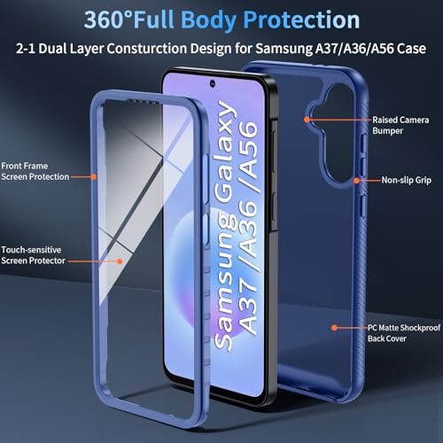 BESINPO for Galaxy A37/A36/A56 5G Phone Case with Built-in Screen Protector by BESINPO - Used condition - Image 2