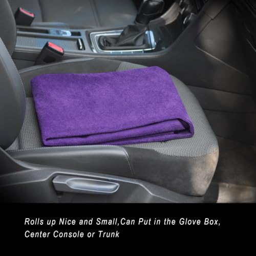 Image of Car Seat Cover Protector Front Seats,for Gym Workout,Running,Swimming,Beach and Hiking,Waterproof Sweat Towel Bucket Seat Covers for Cars SUV Trucks (Purple, 2Pcs)