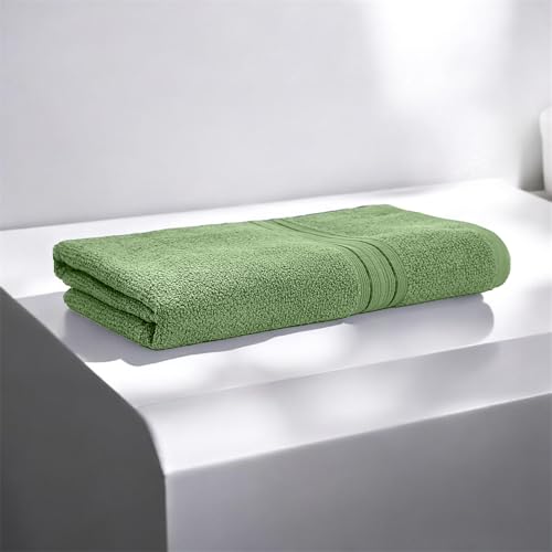 Image of LANE LINEN Luxury Bath Towels Set - 1 Piece, 100% Cotton Bathroom Towels, Zero Twist, Quick Dry Absorbent Bath Towel, Super Soft Gym Towel - Olive