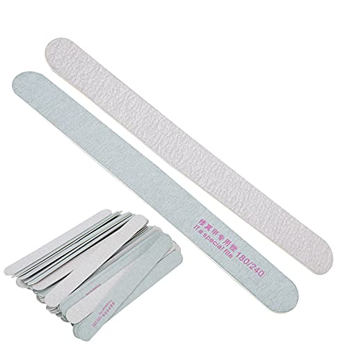 Generic 50 Limas de Uñas de Doble Cara, Grano Profesional 180/240 para Decoración de Uñas, Uso Doméstico, Diseño de Espuma y Plástico Duradero