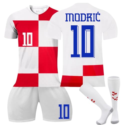 Modric Fußball Trikot, 24 Kroatien Hause/Auswärts Fußball Trikot Kinder...