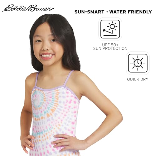 Image of Eddie Bauer Girls' UPF 50+ Scoop-Neck Stretchable One-Piece Swimsuit