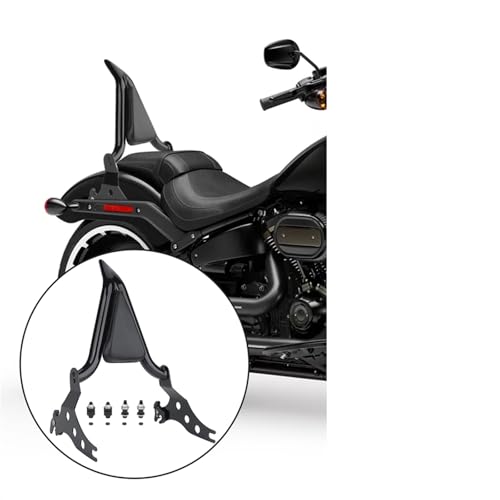 Appui-dos de passager amovible avec barre sissy noire et coussinet moto custom