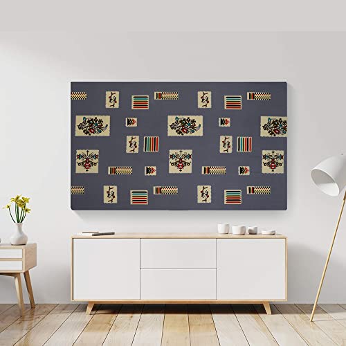 Image of Glassiano Marigold Dustproof Printed 65 inch LED TV Cover Screen Protector Compatible for All Models, Print 30