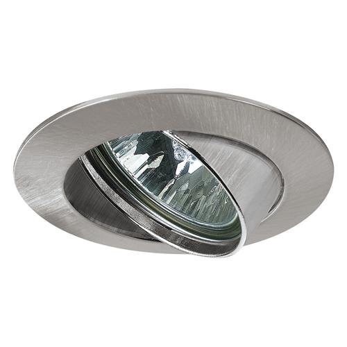 Preisvergleich Produktbild Paulmann 17955 Einbauleuchte Premium Line 51 mm Eisen gebürstet Einbaulicht schwenkbar Einbaulampe max. 1x50W Niedervolt 12V Spot GX53 Einbaustrahler, Aluminium, GU5.3, Silber