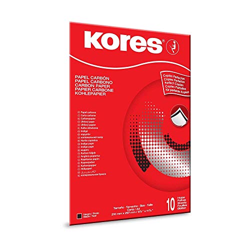 2x Kores Kohlepapier 1200, Din A4, 10 Blatt, schwarz