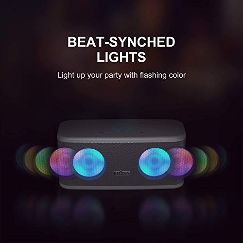 Doss Soundbox Plus Portable Wireless Bluetooth Speaker Bundle Official Protective Travel Case-White&Black #TOP6