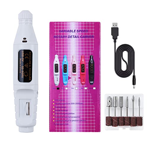 Unhas,Conjunto lixa unha portátil 20000RPM para acrílico - Máquina lixar para unhas profissional, co
