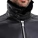 SILVER FASHIONS Leather Jacket Men,Lambskin Bomber Jacket with Removable Real Fur Collar,Front Zip Closure, Multiple Pockets (as1, alpha, l, regular, regular, BLACK)