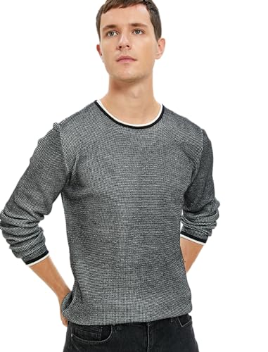 Koton Triko Kazak Bisiklet Yaka Dokulu Slim Fit Uzun Kollu