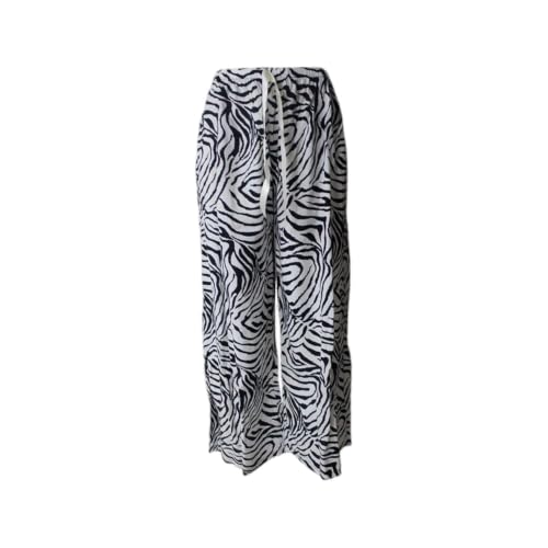 Pantalon en tissu pour femme coupe ample style décontracté