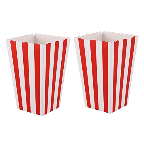 Goufride 24 Cinema Treat Party Pequeñas Bolsas de Dulces para Palomitas de MaíZ Cajas, Rojo