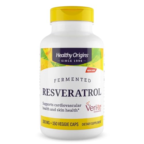 Heathy Origins Fermented Resveratrol (Non-GMO, 98% Trans-Resveratrol, European Sourced) 300 mg, 150 Veggie Caps
