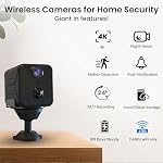 2026 Spy Camera with 64G SD Card,Upgraded 4K WiFi Mini Camera,Free Cloud & SD Storage,100 Days Standby Battery Life, Motion Detection,Pet Camera APP Control Nanny Cam for Home Surveillance