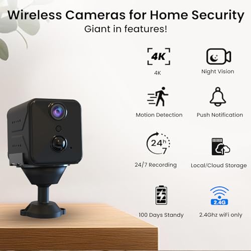 Image of javiscam 2024 Upgraded 2K Security Camera Wireless Indoor,Mini Security Nanny Camera,100 Days Standby Battery Life,Clear Night Vision,AI Motion Detection Alerts,Real Time Record Surveillance Camera