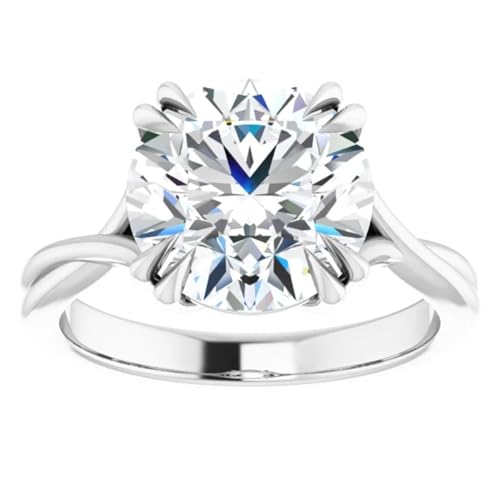 Intertwine 3 Carats Round Lab Diamond Engagement Ring3