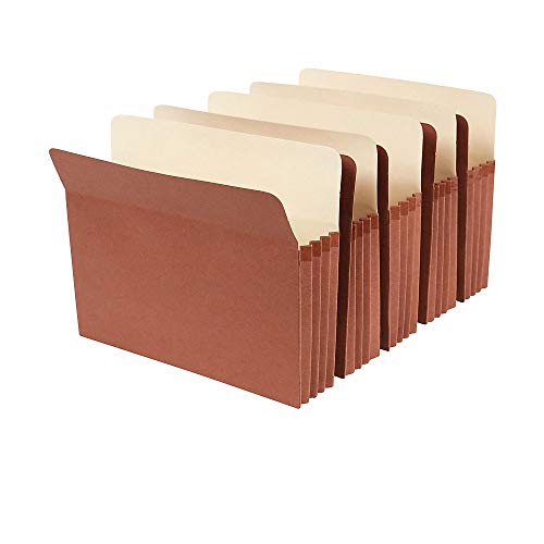 Staples 418293 Expanding File Pockets 3.5-Inch Expansion Letter Size Brown 25/Bx #TOP3