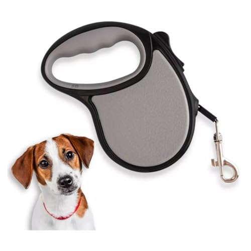 Guia Retrátil Para Cães E Gatos 5m Cinza Mimo Pets