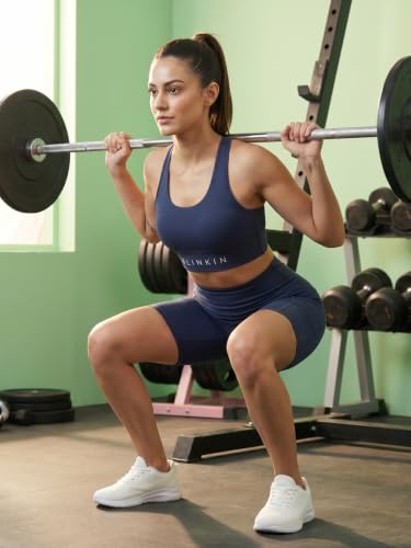 Image of BLINKIN Women's Shorts Gym Tights with 2 Pockets - High Waisted Tummy Control Cycling Tights & Yoga Pants for Women Workout Activewear (3030)