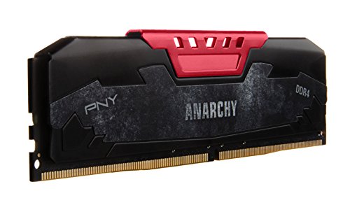 Image of PNY Anarchy 4GB DDR4 2400MHz (PC4-19200) CL15 Desktop Memory (RED) - MD4GSD4240015AR