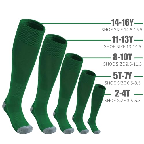 Image of Toddler Baseball Socks Youth Softball Tee Ball Kids Soccer Socks 2 Pairs