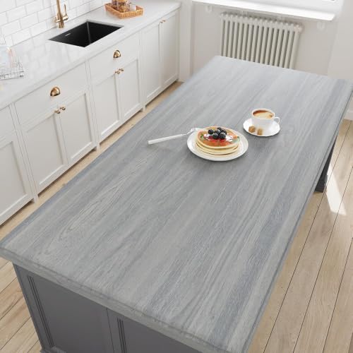 Image of HOME13 Wood Grain Wallpaper Peel and Stick Wood Contact Paper Self Adhesive Removable Thicken Wooden Wall Paper for Kitchen Cabinets Drawer Shelf Liner Waterproof(12x48 Inch, Slate Wooden)