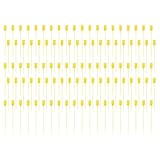 100 Stück Sicherheitsplomben, Kunststoff Plomben Kabelbinder Tags für Koffer, Reisegepäck, Beschriftung, Kleidung, Schuhe, Manipulationssicher [Gelb]