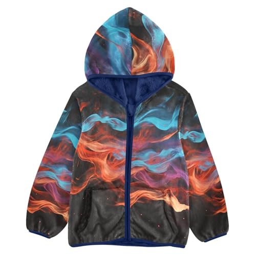 Car Flames Girls Fleece Jacket Girls Fall Jacket Girls Zip Up Hoodie Girls Sherpa Jacket 2-10T