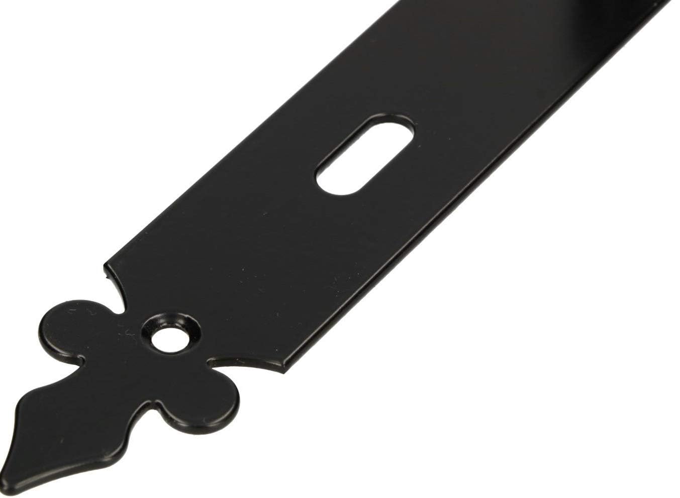Maniglia per porta 72 mm PZ/BB/WC Maniglia per porta, maniglia per porta, set decorativo nero universale interno esterno ferro battuto antiruggine (BB)