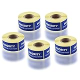 priority luftpost deutsche post Aufklebergröße: 39mm x 20mm 5 Stück 100er Rollen Originale Blaue Luftpost Priority Prioritaire Aufkleber Post