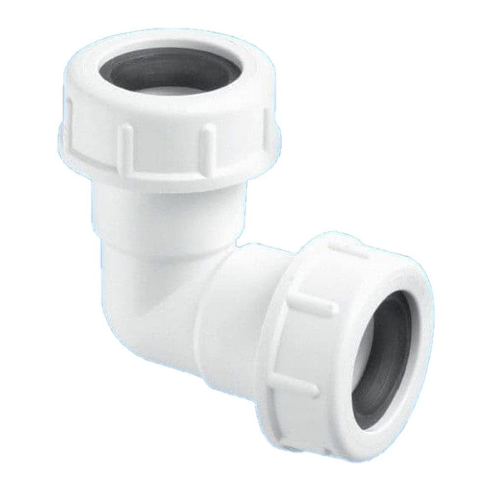 McAlpine Universal Overflow Pipe Elbow Bend 19-23mm 3/4" Pipe R2M