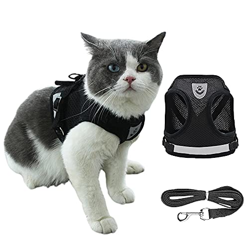 Siudaro Cat Harness and Leash for Walking Escape Proof - Adjustable Cat Vest Harness Small Dog Harness Soft Mesh Puppy…