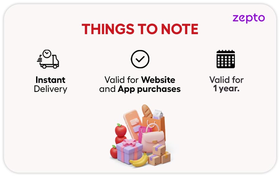Image of Zepto |Flat 2% Off | E-Gift Card | Instant Delivery | Valid for Website and App purchases | 1 Year Validity