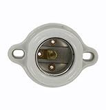 Leviton 9878 Incandescent Lampholder, Keyless, Porcelain, Medium Base, 660W, 600V, White