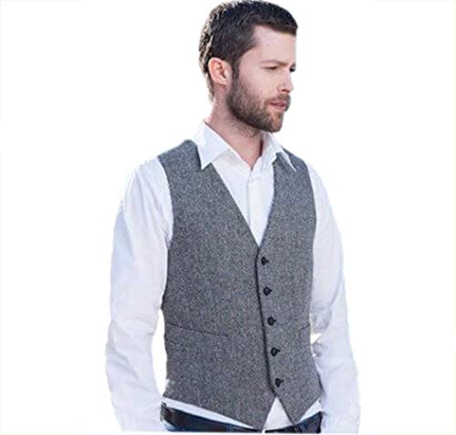Classic Men's Tweed Vest, 100% Irish Wool, Made in Ireland, Green