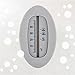 Reer Baby-Thermometer für die Badewanne mit süßem Unterwasserwelt-Motiv, kindersicheres Bade-Thermometer - Grau