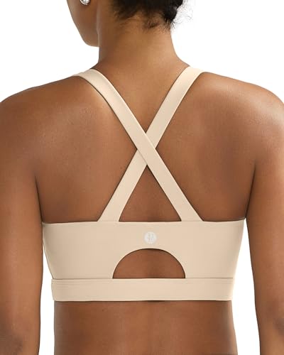 Image of RUNNING GIRL Sports Bra for Women High Support,Molded Cup Strappy Running Sports Bras with Sewn in Pads