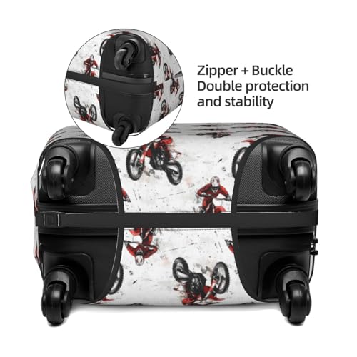 Luggage Cover Protector - Red Motorcycle Racing Print Suitcase Covers for Luggage Fit 29-32 Inch Suitcase3