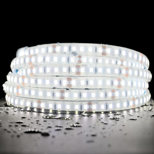 Image of SuperlightingLED DC24V LED Tape 6000K Sauna Lights for inside Sauna, Flexible High Temperature Rated & IP68 LED Strip Light Water-submersible, 600 LEDs Bright & 5m 16.4ft Long (6000K Daylight White)