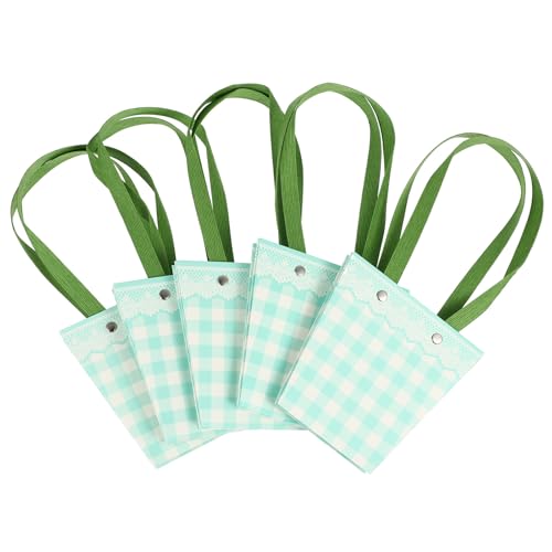 TEHAUX 5 Stück Blumengeschenktüten mit Griff aus Papierkarton...