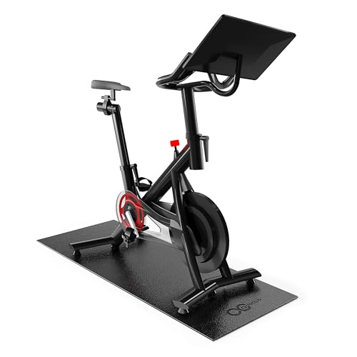 Image of Cycleclub Bike Mat Compatible with Peloton Bike,Elliptical,Treadmill Mat, 6mm Thick, Under Exercise Bike Trainer Pad for Indoor Stationary Spin Bike Gym Equipment Hardwood Floor Carpet Protector